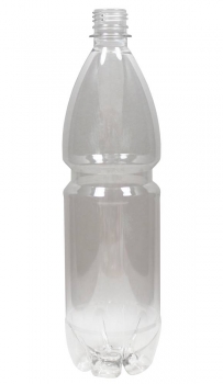 PET-Flasche 1000ml transparent, PCO28-Mündung  Lieferung ohne Verschluss, bei Bedarf bitte separat bestellen!